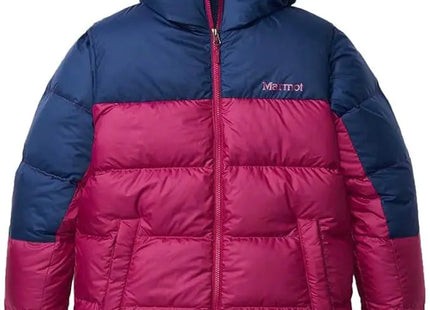 Chaqueta Marmot Guides Down Hoody Mujer Rosa Silvestre Azul Navy