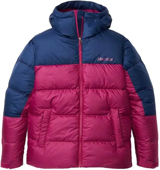 Chaqueta Marmot Guides Down Hoody Mujer Rosa Silvestre Azul Navy