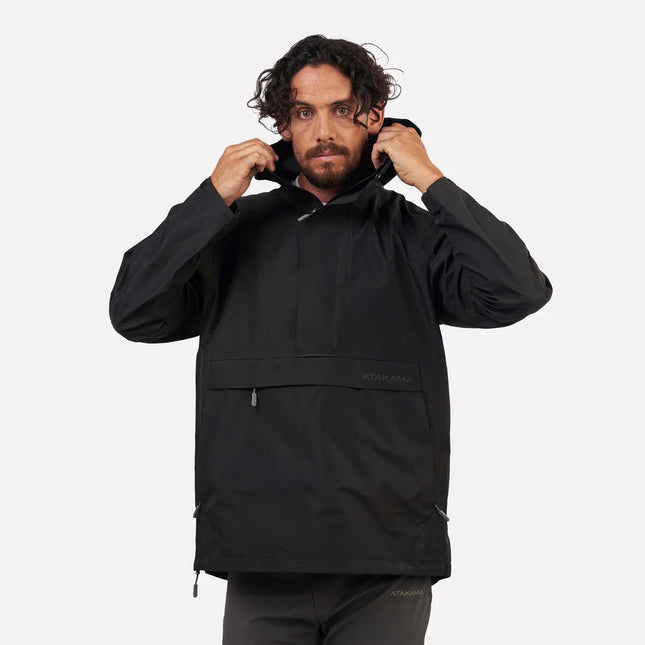 Chaqueta Atakama Frontera Hombre Negro Impermeable 10K Reciclado
