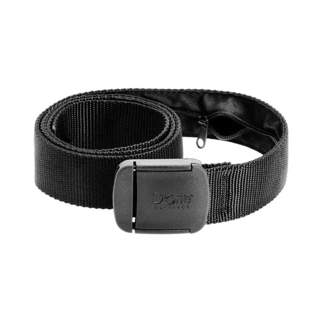 Cinturón Doite Carry Unisex Negro Bolsillo Interior Hebilla Aeropuerto