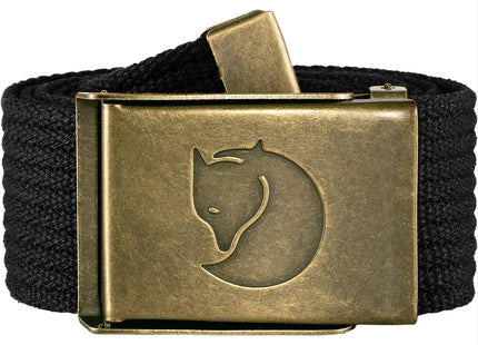 Cinturón Fjallraven Canvas Brass Belt 38mm Negro Latón Militar
