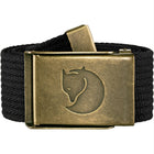Cinturón Fjallraven Canvas Brass Belt 38mm Negro Latón Militar