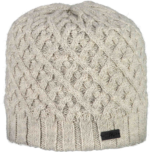 Gorro Tejido CMP Mujer Gris Trenzado Lana Alpaca