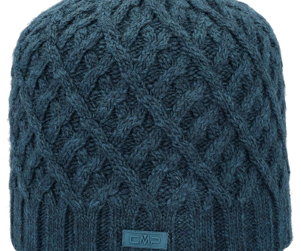 Gorro CMP Knitted Hat Mujer Verde Botella Lana Alpaca Fleece