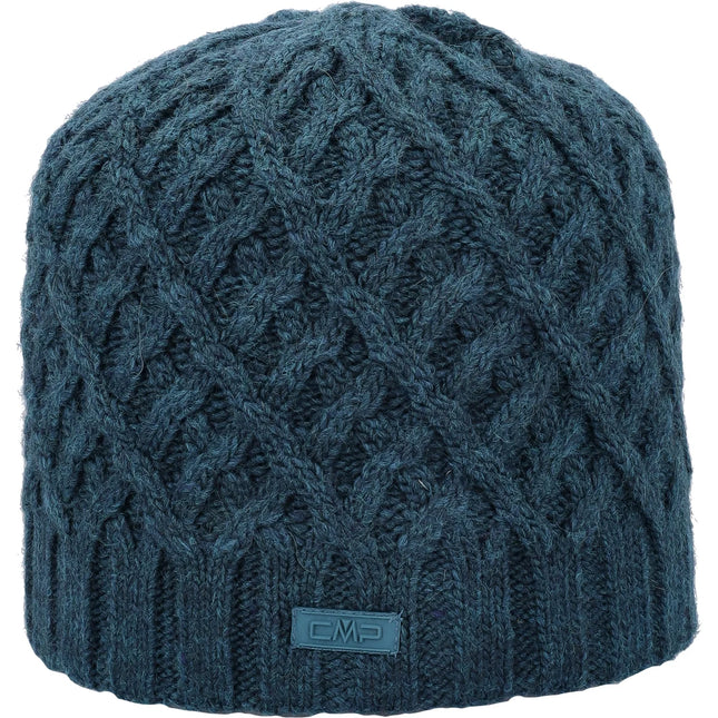 Gorro CMP Knitted Hat Mujer Verde Botella Lana Alpaca Fleece