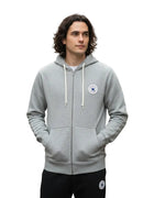Polerón Converse Active Full Zip Hombre Gris Fleece Capucha