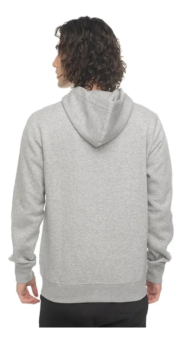 Polerón Converse Active Full Zip Hombre Gris Fleece Capucha
