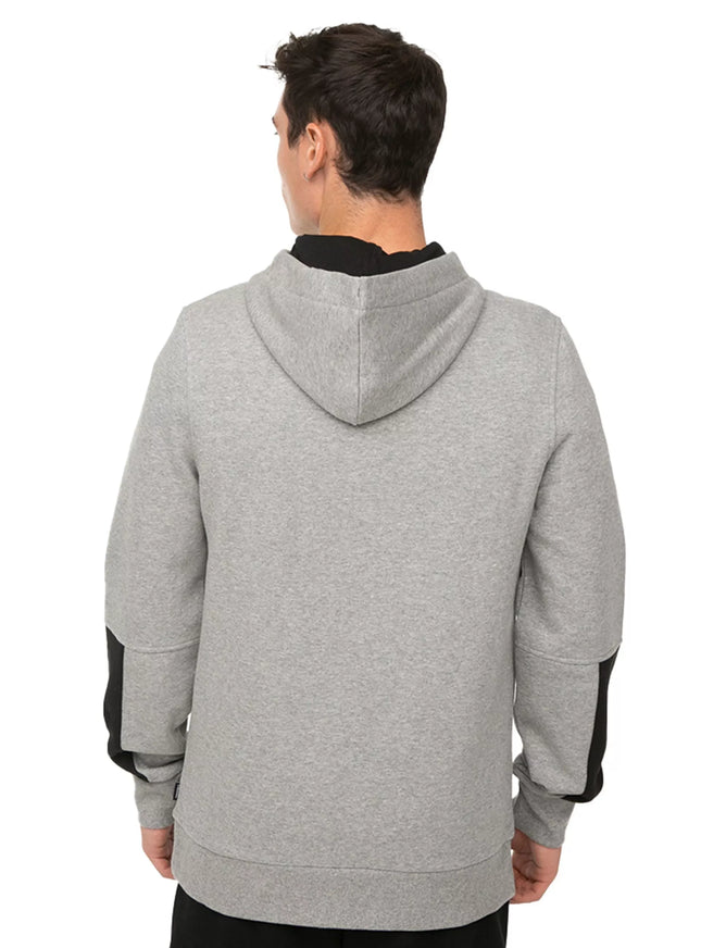 Polerón Converse Active Full Zip Hombre Gris Fleece Capucha