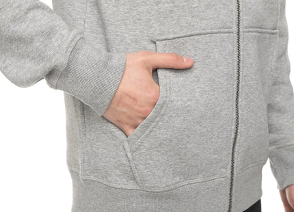 Polerón Converse Active Full Zip Hombre Gris Fleece Capucha