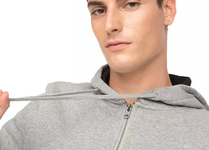 Polerón Converse Active Full Zip Hombre Gris Fleece Capucha