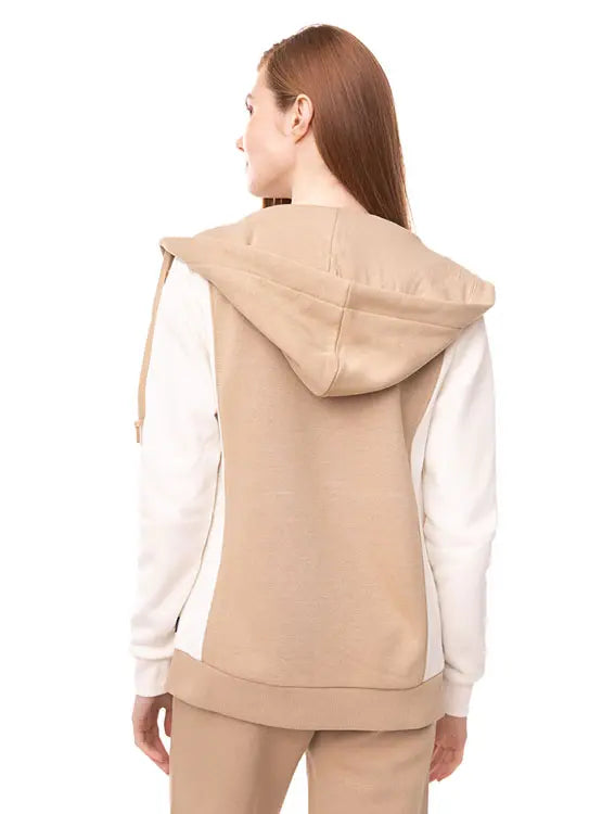 Polerón Converse Elevated Full Zip Mujer Khaki Algodón Invierno
