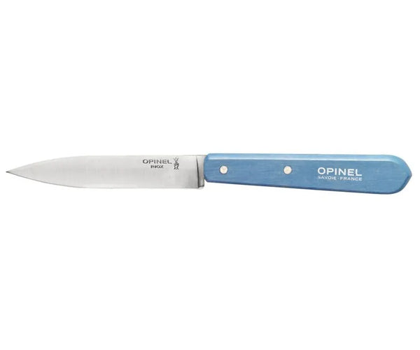Cuchillo Opinel N°113 Dentado Celeste Para Cocina Y Uso Diario