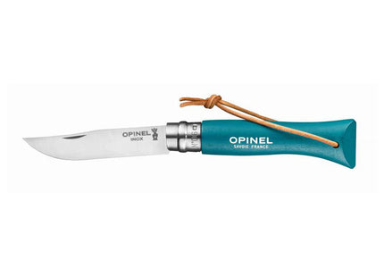 Cuchillo Opinel N°6 Trekking Turquesa Azul Verdoso Con Hoja Inoxidable