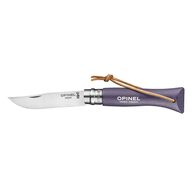 Cuchillo Opinel N°6 Trekking Morado Con Hoja Inoxidable