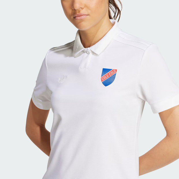 Camiseta Mujer Colo-Colo Centenario 100 Años Adidas Blanca