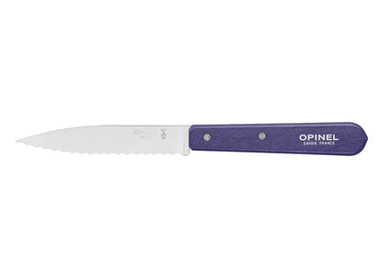 Cuchillo Opinel N°113 Dentado Violeta Para Cocina Y Uso Diario