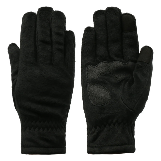 Guantes Doite Fleece Caribu Mujer Negro Térmicos Antideslizante