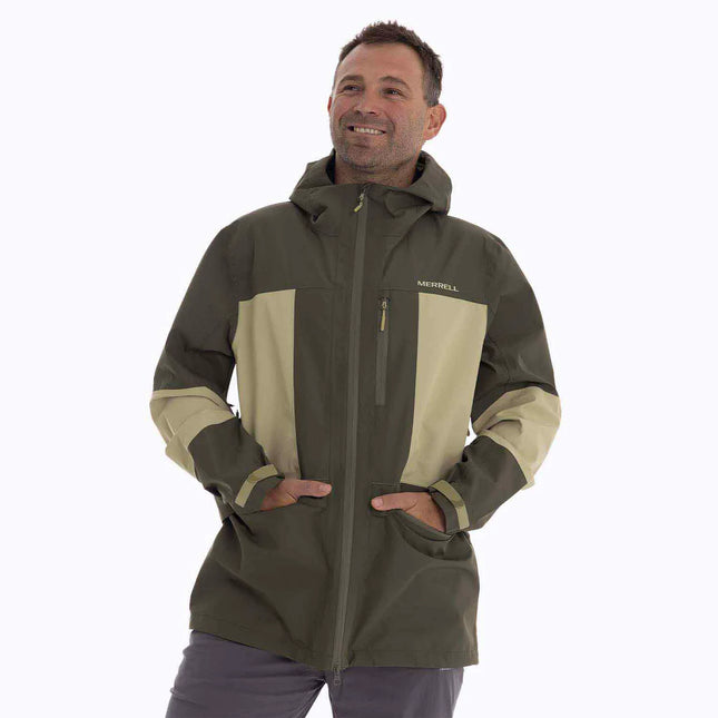 Cortaviento Merrell Bravo Hard Shell Hombre Verde Oscuro 10K