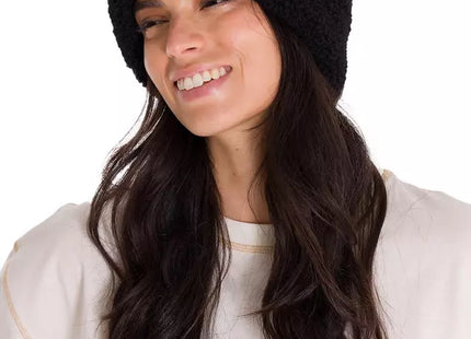 Gorro Beanie Caterpillar Cuffed Sherpa Unisex Negro Puño Enrollado