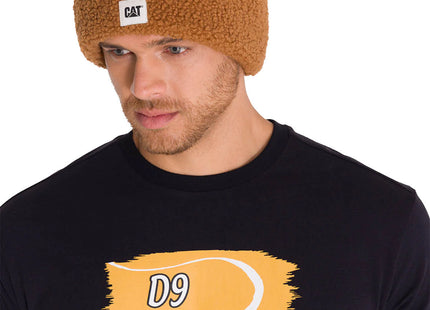 Gorro Beanie Caterpillar Cuffed Sherpa Unisex Café Puño Enrollado