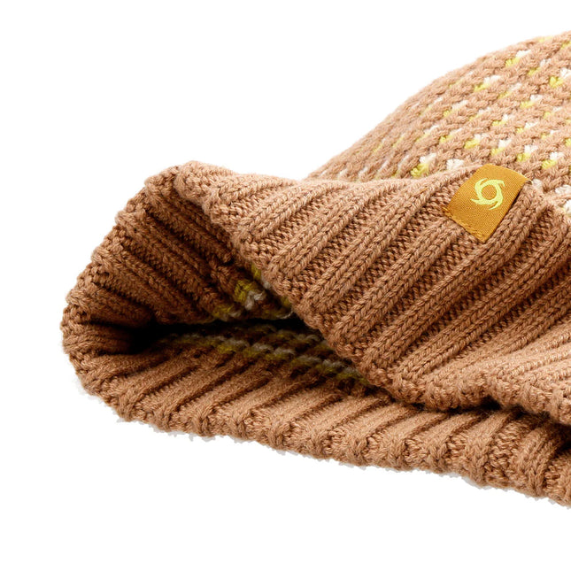Gorro Beanie Doite Chunky Caqui Lana Merino Algodón