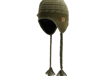 Gorro Beanie Doite Ancestral Unisex Oliva Andino Orejeras