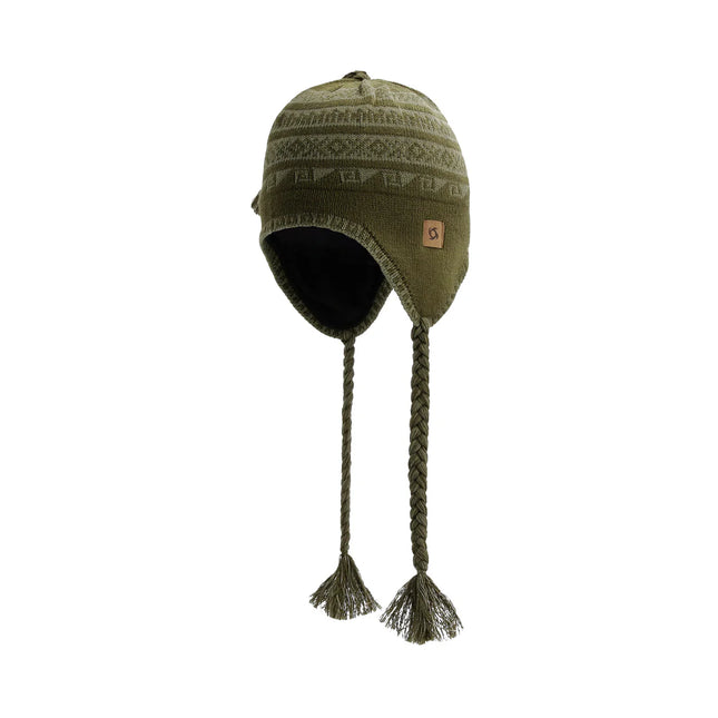 Gorro Beanie Doite Ancestral Unisex Oliva Andino Orejeras