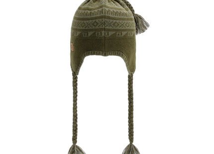 Gorro Beanie Doite Ancestral Unisex Oliva Andino Orejeras