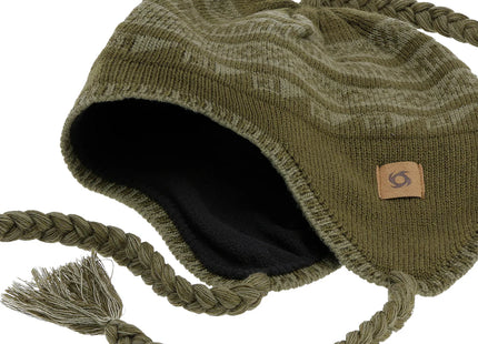 Gorro Beanie Doite Ancestral Unisex Oliva Andino Orejeras