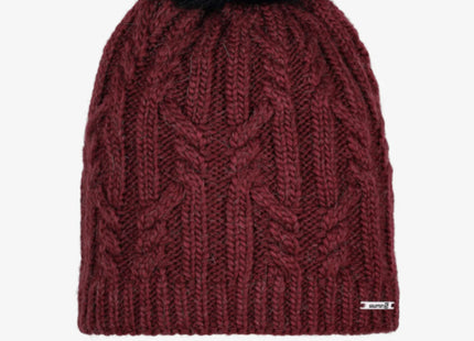 Gorro Beanie Salomon Ivy Rojo Pompón Lana Alpaca