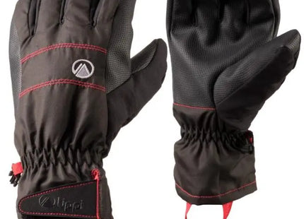 Guante Lippi Raptor B-Dry Negro Rojo Impermeable Ski Invierno