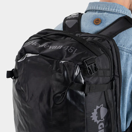 BOLSO MOCHILA GNOMO HEDEVAN PU IMPERMEABLE NEGRO 45L