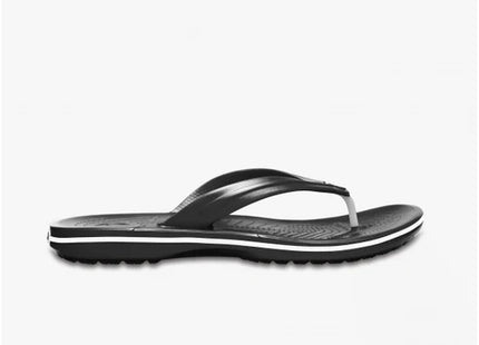 Sandalia Crocs Crocband Flip Unisex Negro Blanco Liviana Verano