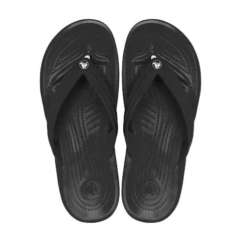 Sandalia Crocs Crocband Flip Unisex Negro Blanco Liviana Verano