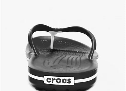 Sandalia Crocs Crocband Flip Unisex Negro Blanco Liviana Verano