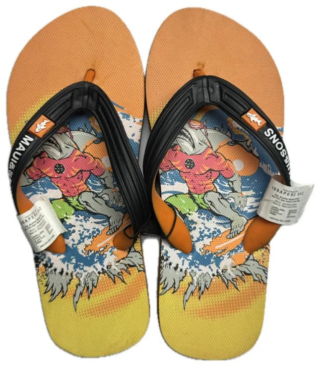 HAWAIANAS NIÑO MAUI AND SONS FULL PRINT NARANJO