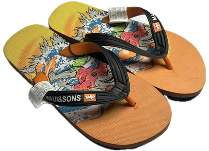 HAWAIANAS NIÑO MAUI AND SONS FULL PRINT NARANJO