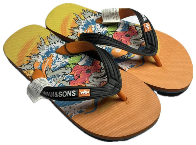 HAWAIANAS NIÑO MAUI AND SONS FULL PRINT NARANJO