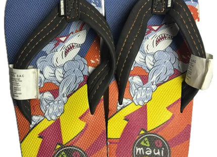 HAWAIANAS NIÑO MAUI AND SONS FULL PRINT ORANGE BLUE