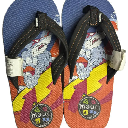 HAWAIANAS NIÑO MAUI AND SONS FULL PRINT ORANGE BLUE