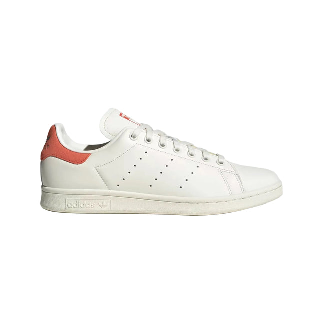 Zapatilla Adidas Stan Smith Hombre Blanco Cuero Rojo Clásica