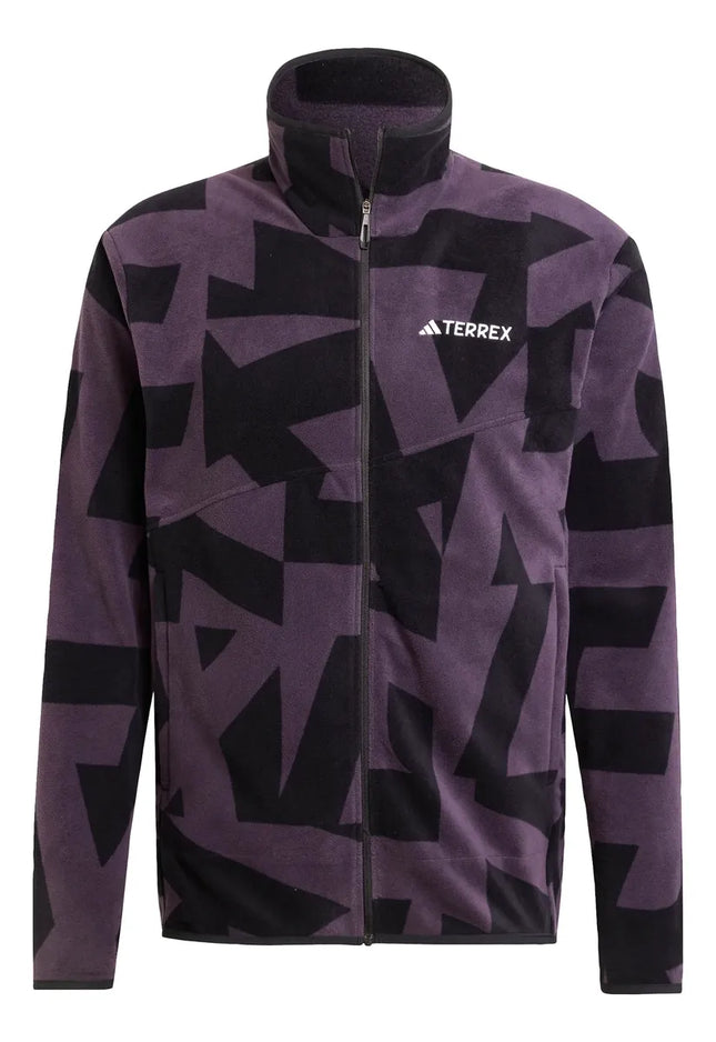 Polar Adidas Terrex MT AOP Fleece Hombre Negro Aurora Reciclado