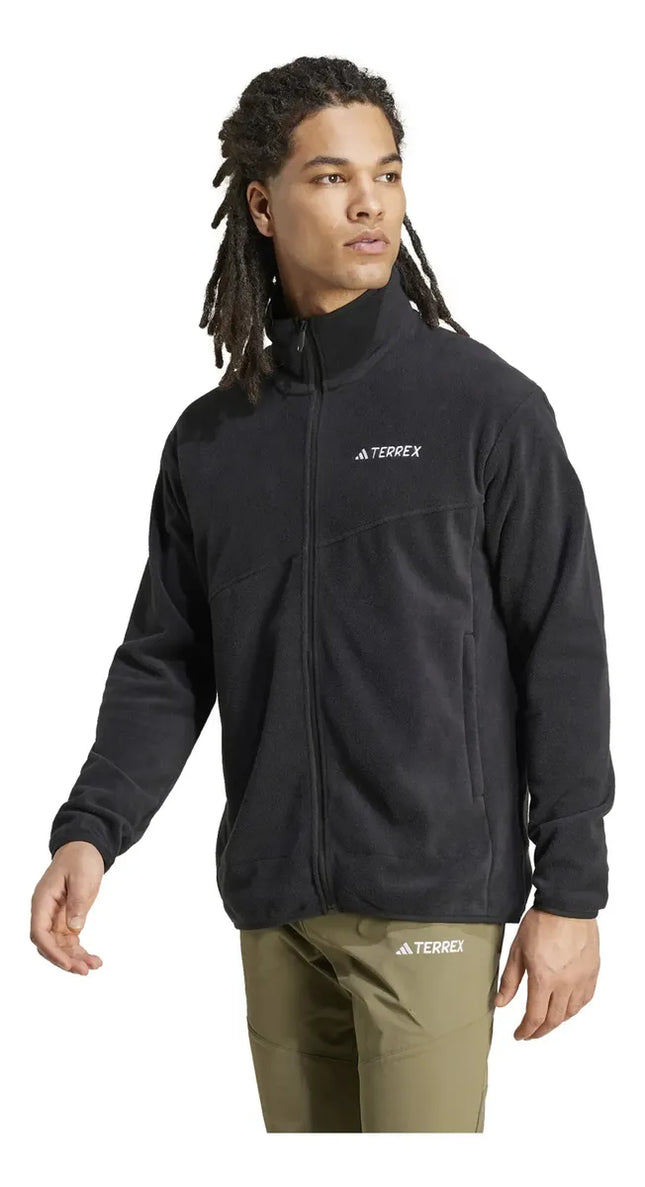 Polar Adidas Terrex MT Full Zip Hombre Negro Fleece Reciclado