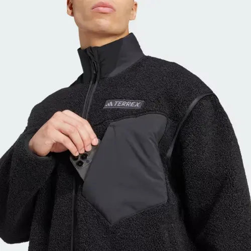 Polar Adidas Terrex Xploric Pile Fleece Hombre Negro Reciclado