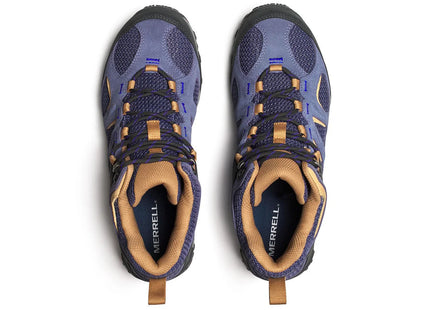 Botín Merrell Yokota 2 Mid WP Hombre Azul Marino Café Impermeable