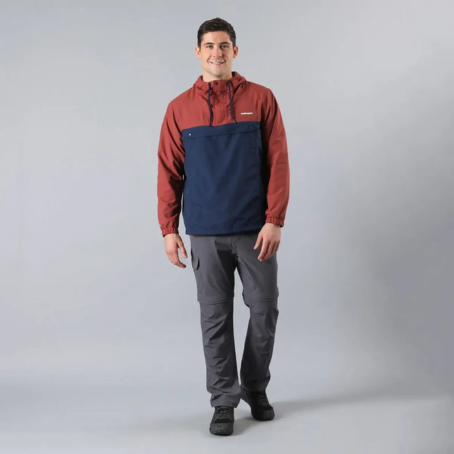 Cortaviento Andesgear Farellones Hombre Café Impermeable Anorak