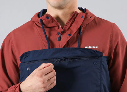 Cortaviento Andesgear Farellones Hombre Café Impermeable Anorak