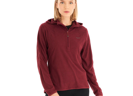 Poleron Mujer Jacaranda Nano-F 1/4 Zip Hoody Frambuesa Lippi