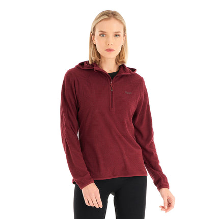 Poleron Mujer Jacaranda Nano-F 1/4 Zip Hoody Frambuesa Lippi