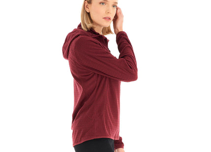 Poleron Mujer Jacaranda Nano-F 1/4 Zip Hoody Frambuesa Lippi